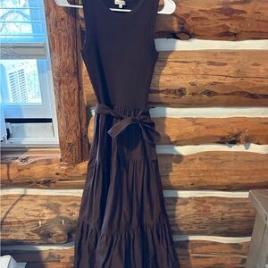 Moon River Chocolate Brown Maxi Dress